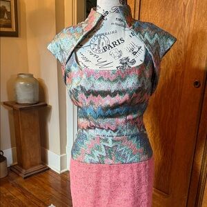 Amazing Douglas Hannant Vintage Dress w/ Jacket 2-4